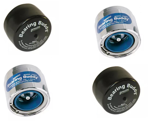 Bearing Buddy 1.980 Chrome Bearing Protectors w/ Auto Check W/ Bras - Pair