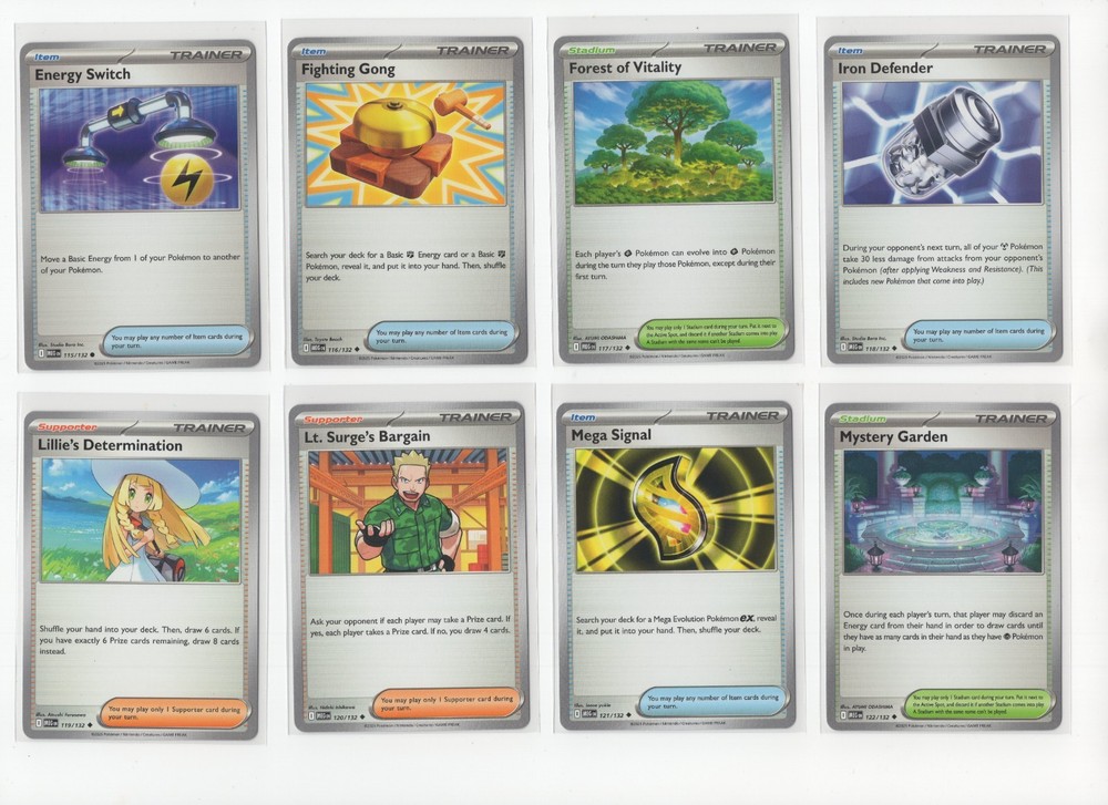 Pokemon ME1 Mega Evolution C/U/R Complete Set 122 Cards