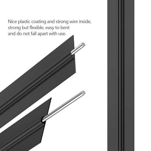 5000 Pcs Black Plastic Coated Twist Ties, 5" Cable Ties, Bread Ties,