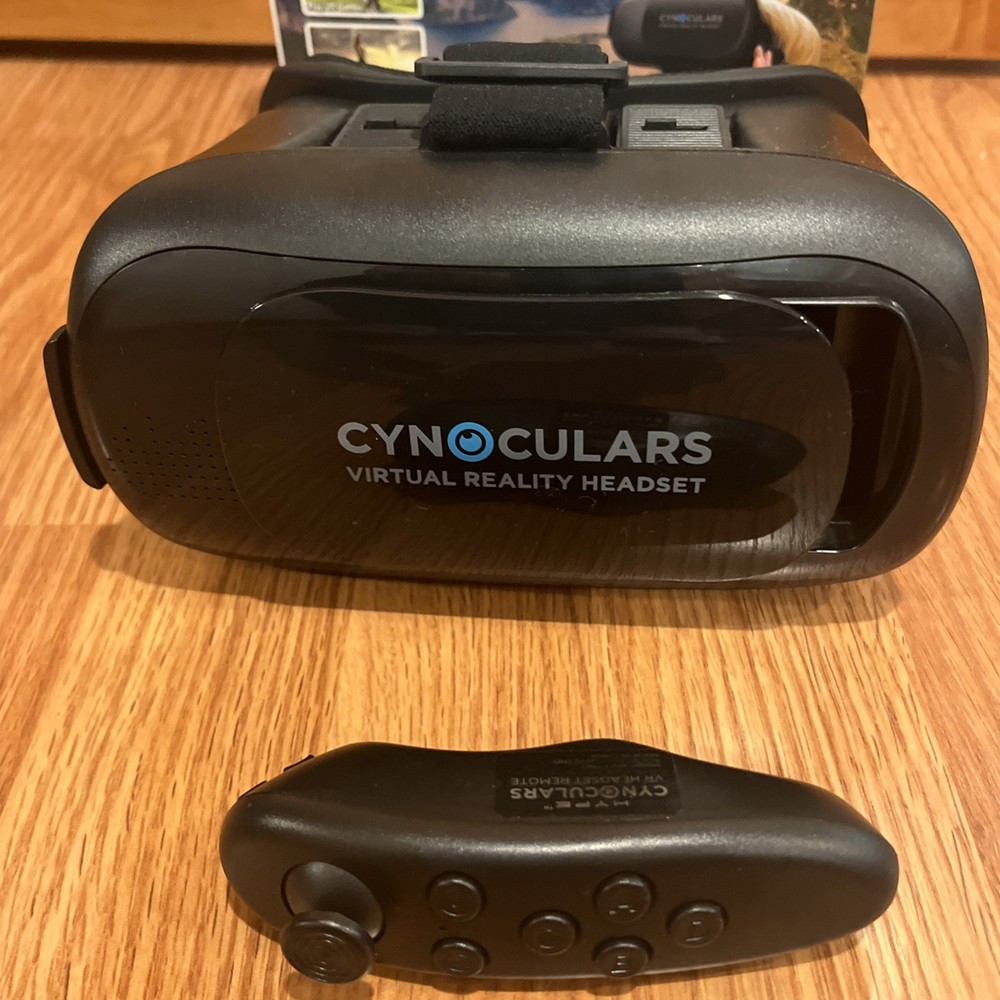 Cynoculars Virtual Reality 3D Headset Wireless - Gaming Remote Compatible