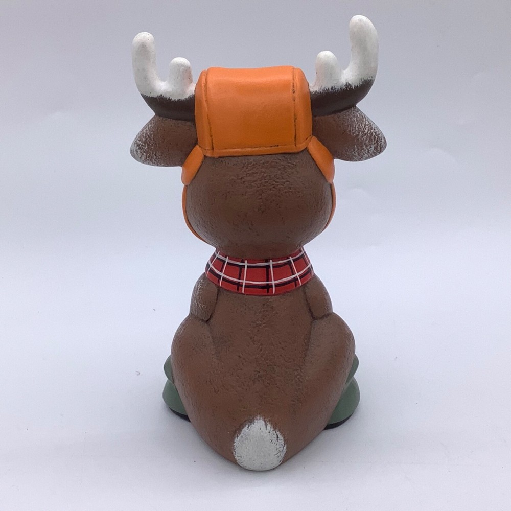 Deer Hunter Painted Ceramic 6.5” Orange Hat Camouflage Vest