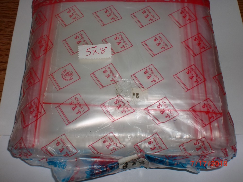- 100 PLASTIC BAGS - 5" X 8" - SELF-SEALING - MULTI PURPOSE
