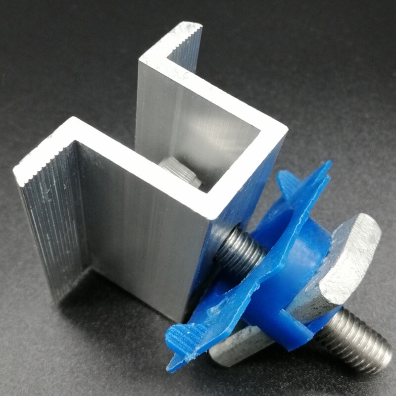 10 Pcs Solar Panel Clamps Solar Panel Mounting Bracket Clamp Easy to Install