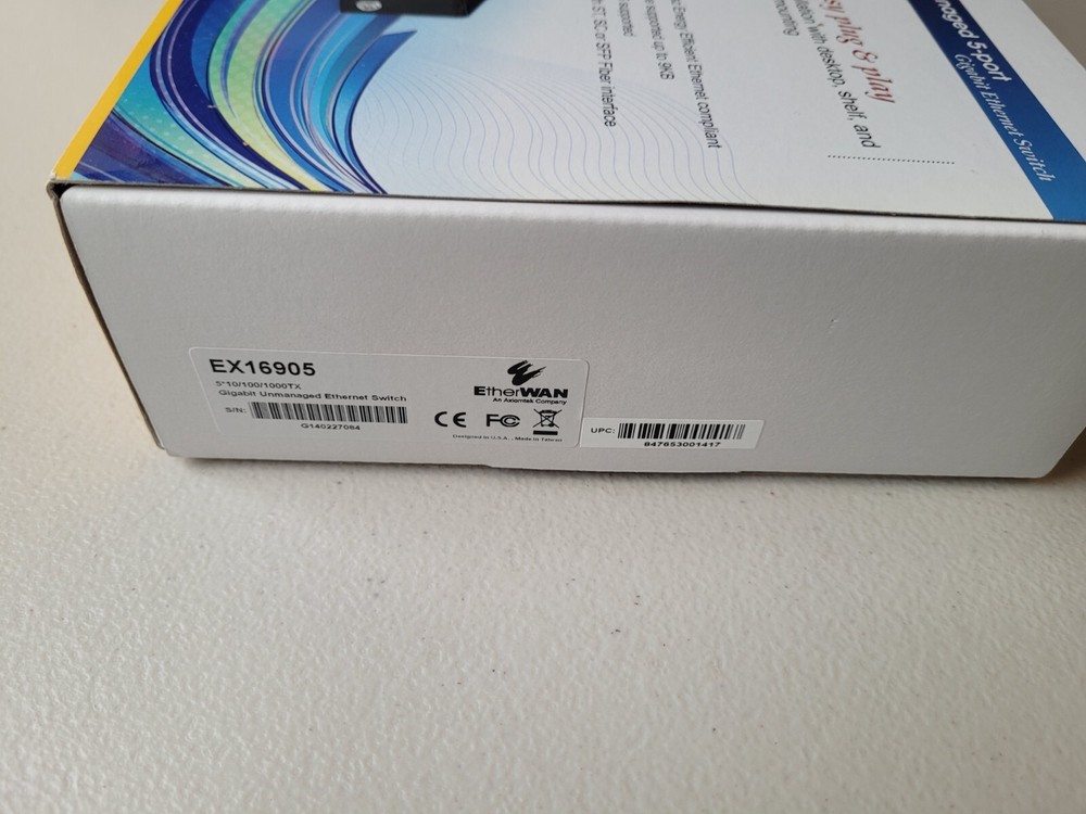 BRAND NEW EtherWAN Hardened Unmanaged Gigabit Ethernet Switch EX16905