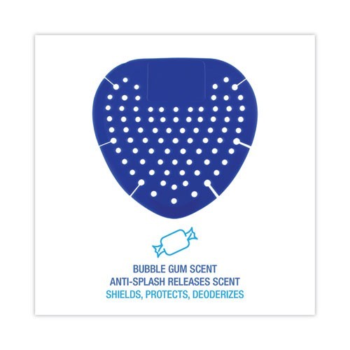 Boardwalk 1002 Deodorizing Urinal Screen, Bubblegum Scent, Blue, 3.5 oz, Dozen