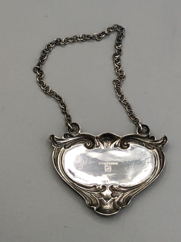 Vintage Sterling Silver Scotch Label, gently used