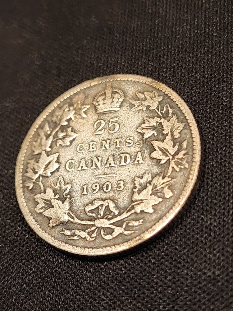 1903 Canada 25 Cents Silver Coin
