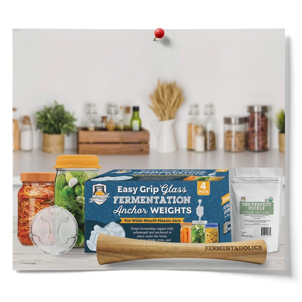 4 Pack Glass Fermentation Weights With Easy Grip Handles