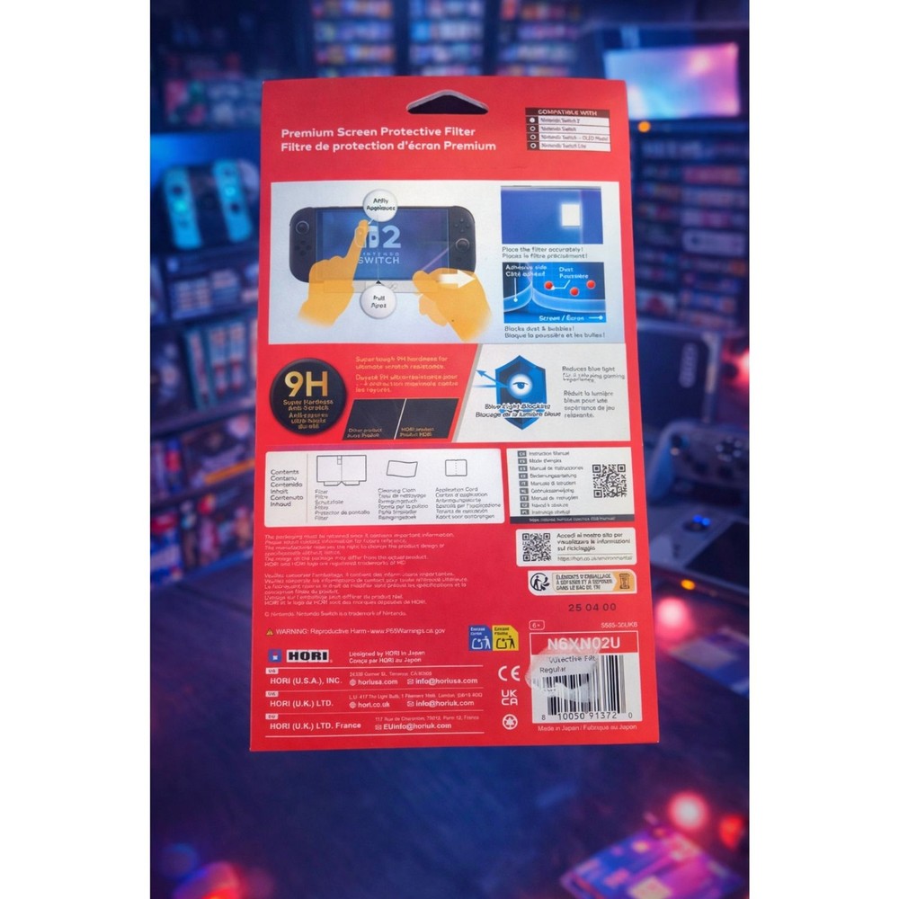 HORI Premium Screen Protector Filter Nintendo Switch 2 9H Blue Light BlockingNEW