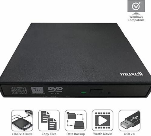 Maxell CD/DVD External USB 2.0 Reader/Writer 199695