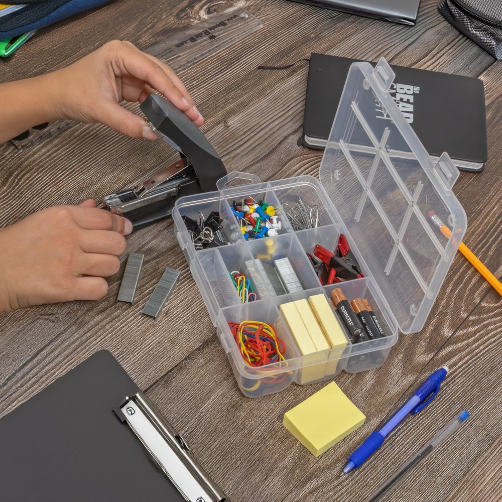 The Beadsmith Plastic Storage Box – Organizer with 9 Compartments, 7.3R