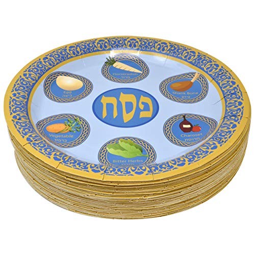 48 9" Passover Plates for Seder Plate Disposable Paper Tableware Party