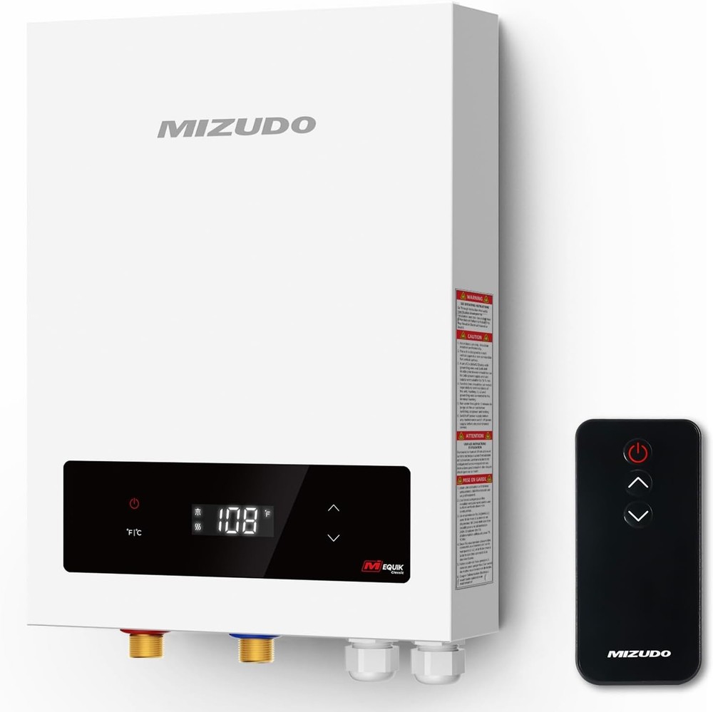 MIZUDO 18kW Tankless Water Heater Electric 240V Up to 4.2 GPM Remote Control