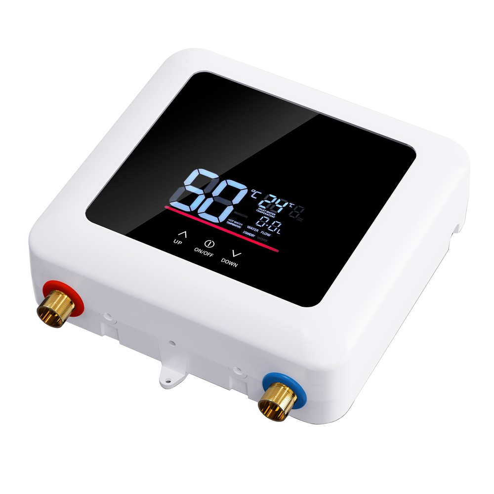 110V Instant Electric Tankless Water Heater Under Sink LED Water Boiler 5500W