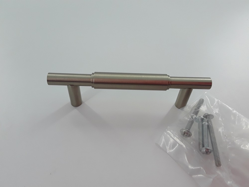 3-3/4" COLMAR SOLID BRASS CABINET PULL- BRUSHED NICKEL