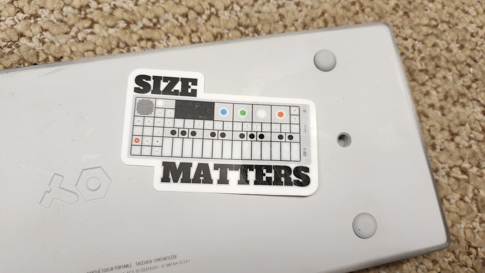 OP1 3" Vinyl Sticker - "Size Matters"