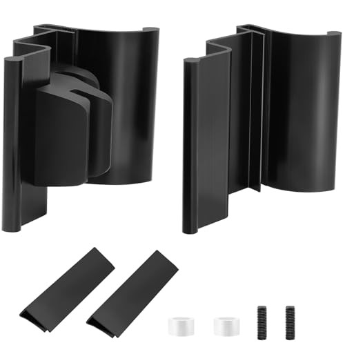 RV Shower Door Handle Assembly with Set Screw - Black