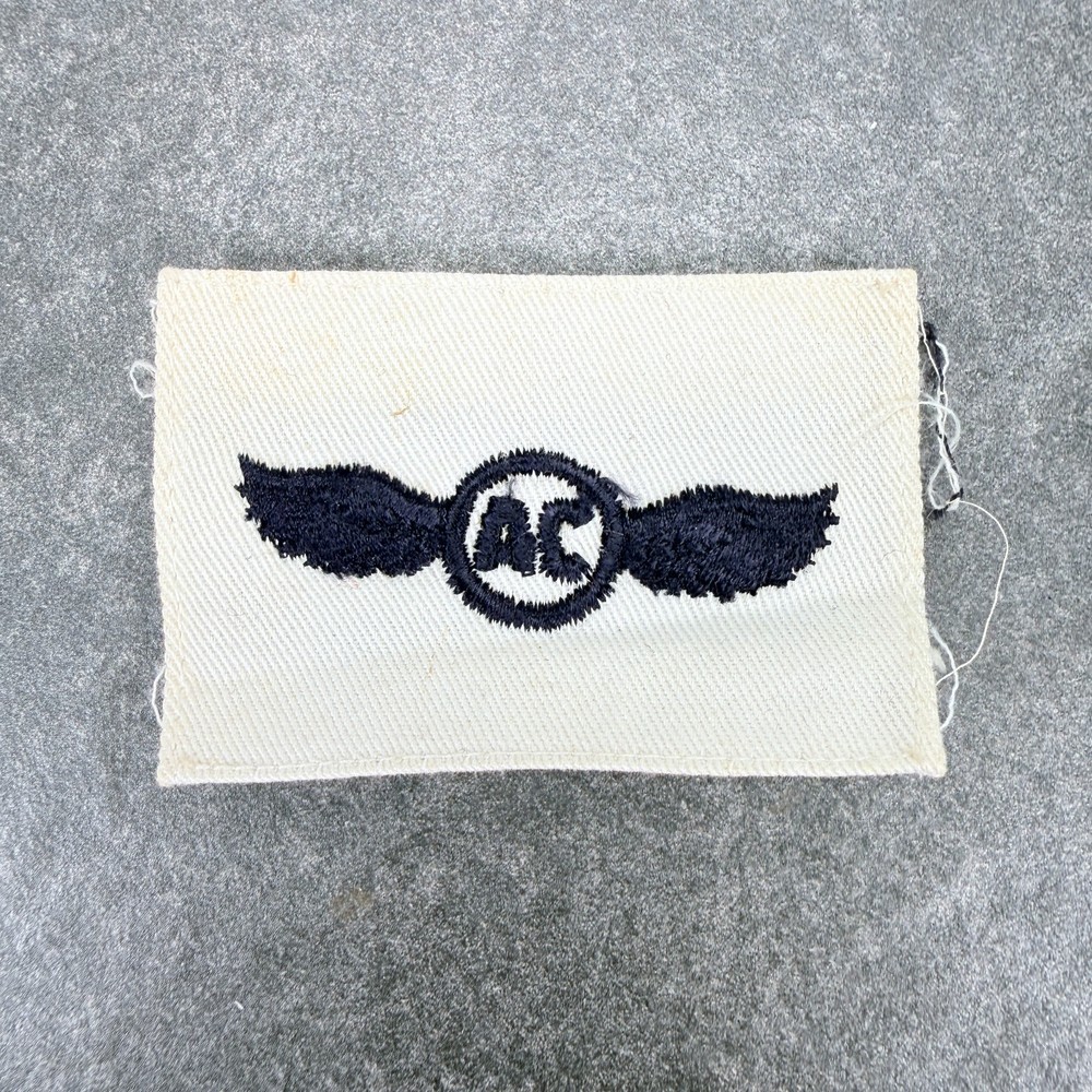 1960s White Twill AC Wings Aviation Patch