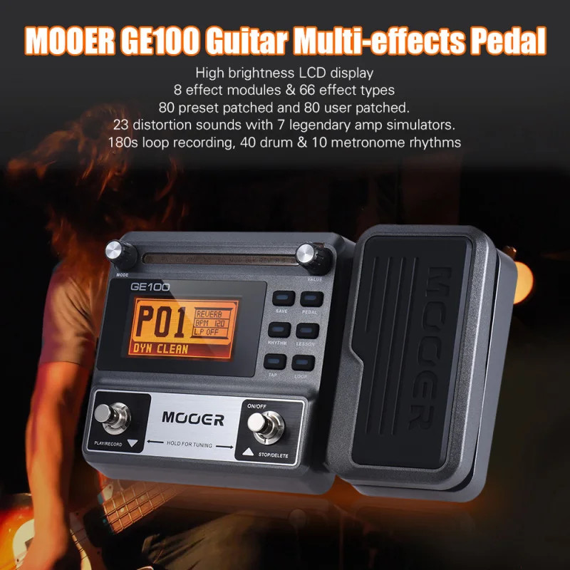 Guitar Multi-effects Processor Effect Pedal with Loop Record Tuning Tap Tempo