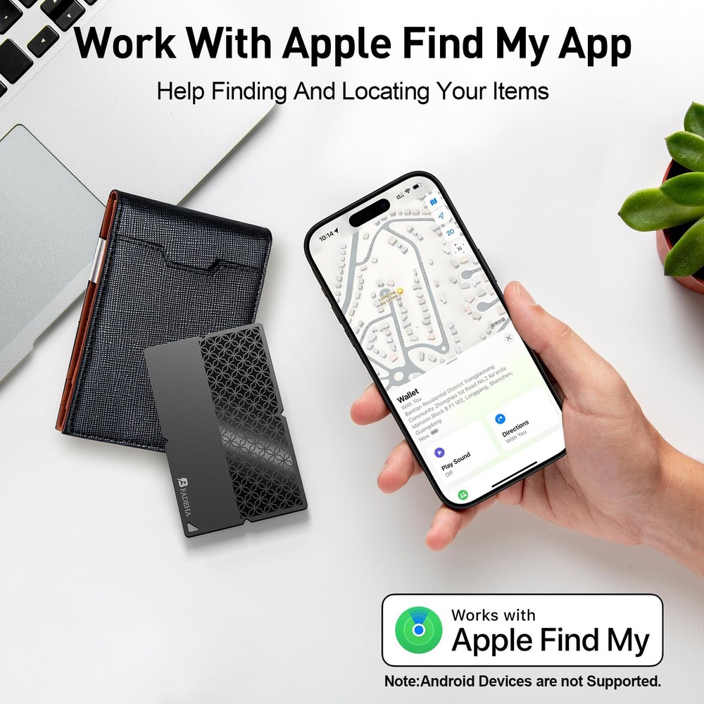 2026 [Apple MFi Certified] (iOS Only) Bluetooth Tracker Smart Card for Apple ...