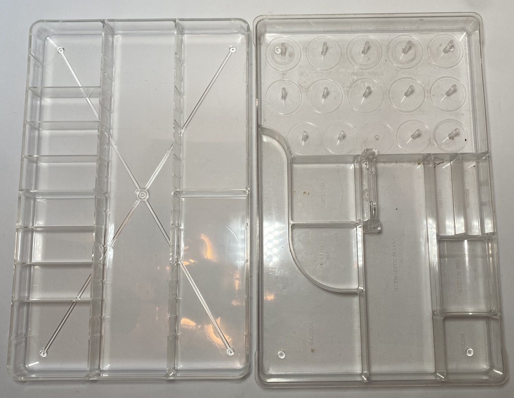 2pc Wilson Wil-Hold Sewing Box Craft Case 14"  REPLACEMENT TRAYS