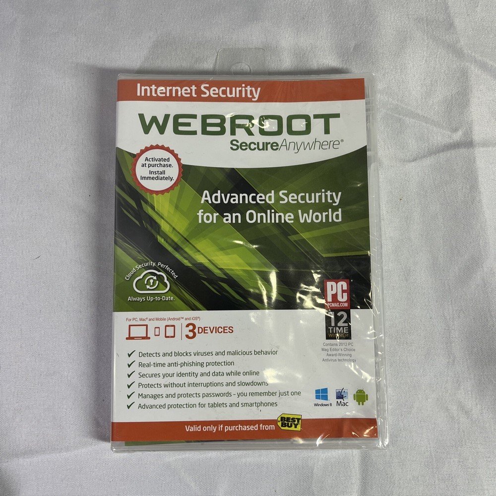 Webroot SecureAnywhere Internet Security - Full Version for Windows & Mac...