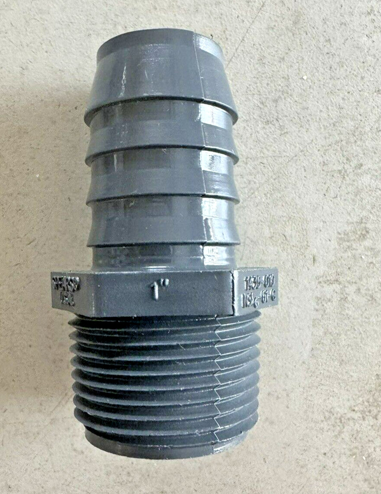 5X Irrigation Poly Fitting 1 In. Male Adapter Barb (1” INSERT, 1” MPT) Sch 80
