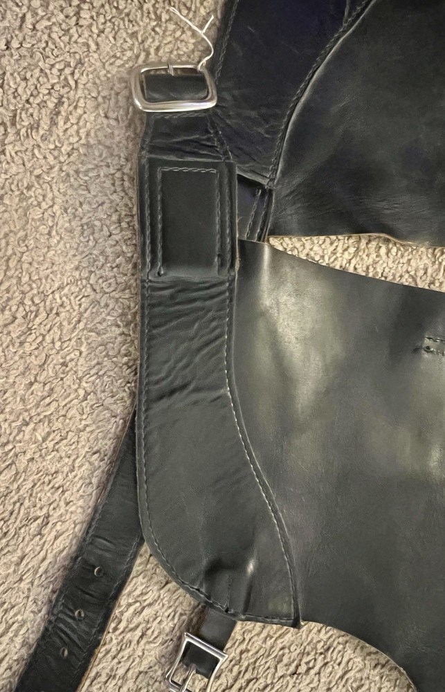 Black Leather Chaps unmarked See Description For Size