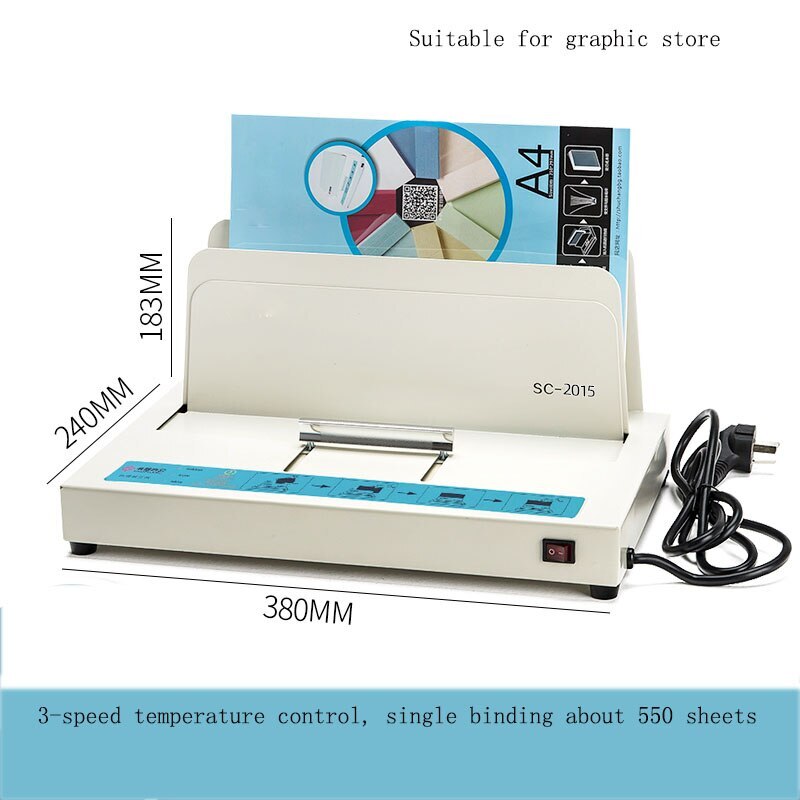 Hot Melt Binding Machine Contract Tender Certificate Glue Binding Machine