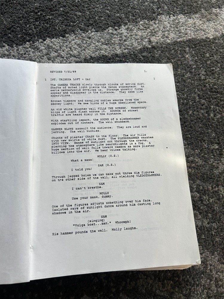 Ghost Original Script Revised First Draft 1989 Patrick Swayze