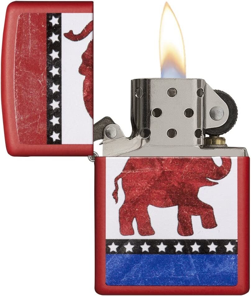 Zippo 29167 Republican Elephant Red Matte