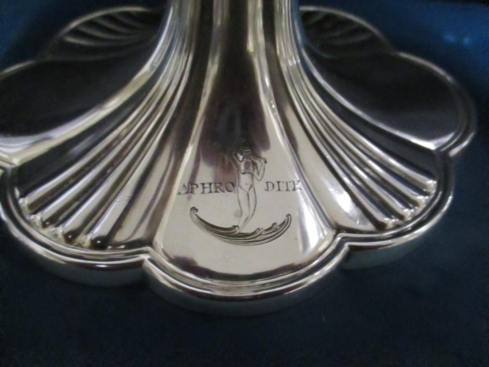 2 Vintage Gorham 11” 0200 silver ELECTROPLATED Candlestick holders APHRODITE