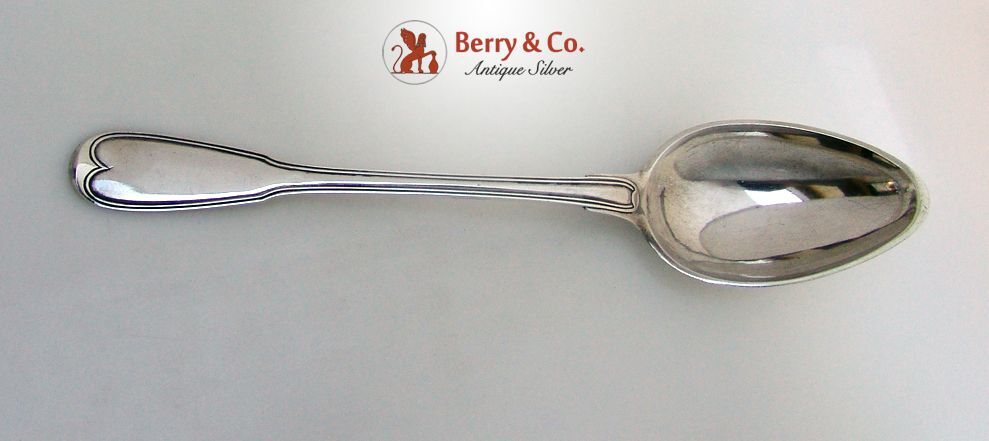 Sardinian Stuffing Spoon Fiddle Thread 916 Standard Silver 1820 No Monogram