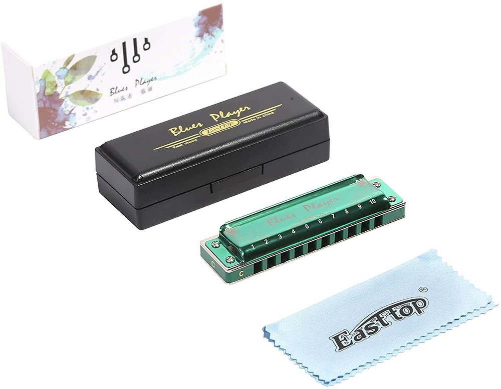 EASTTOP Harmonica blues harp diatonic 10 hole blues professional harmonica Gift