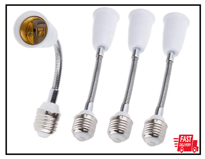 4 Pack E27 Adjustable Flexible Light Bulb Extension Socket Lamp Adapter Extender