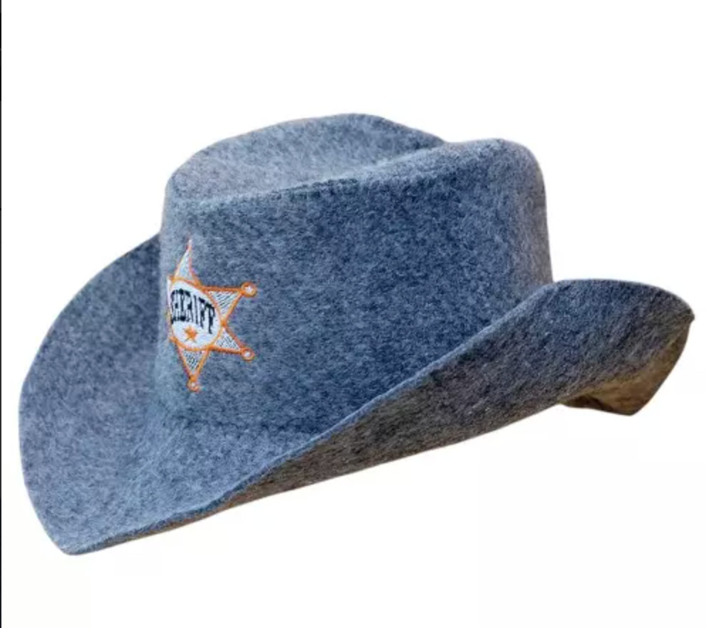 Sauna hat -   Sheriff wool 100% , grey,