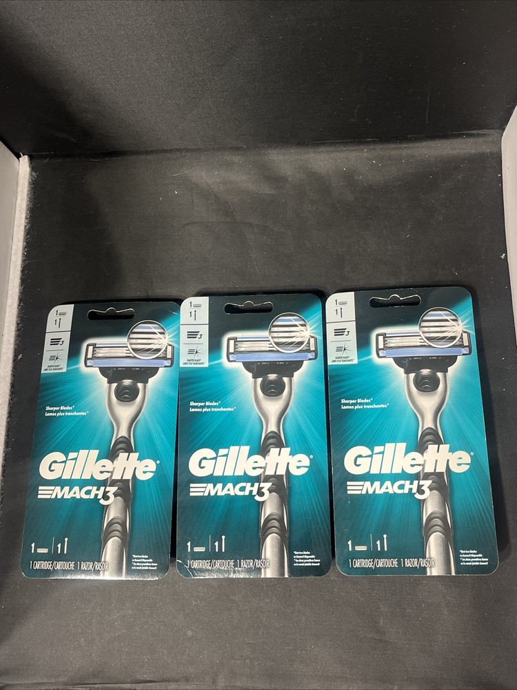 (3) Gillette Mach 3 Razor Blades
