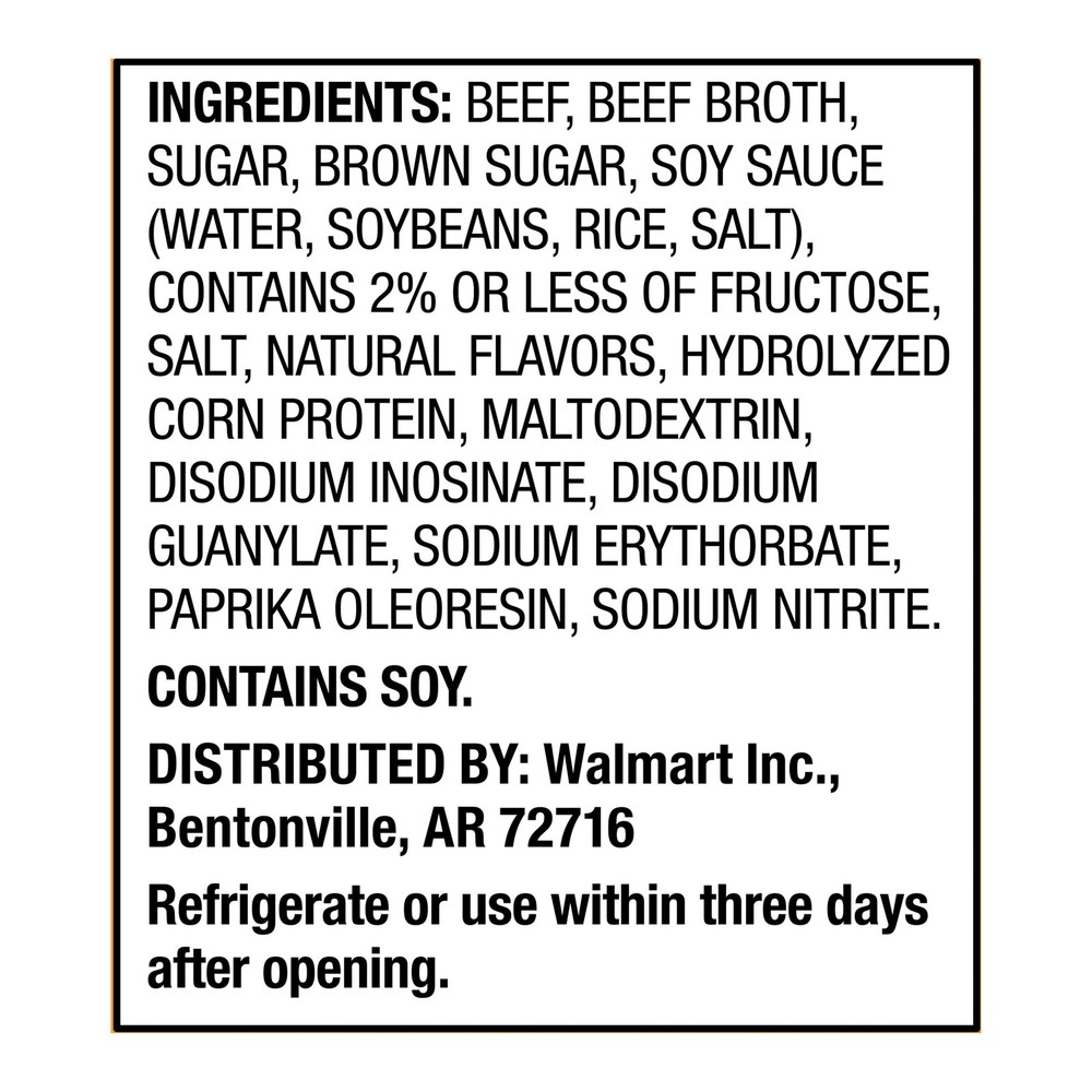 (2 pack) Great Value Teriyaki Beef Jerky Value Pack, 10 oz
