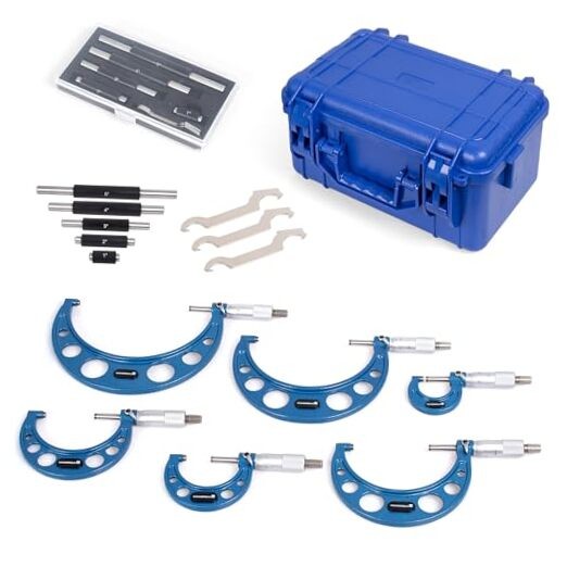 6 Pcs Outside Micrometer Set, Professional Precision Machinist Tool, 0 6 set