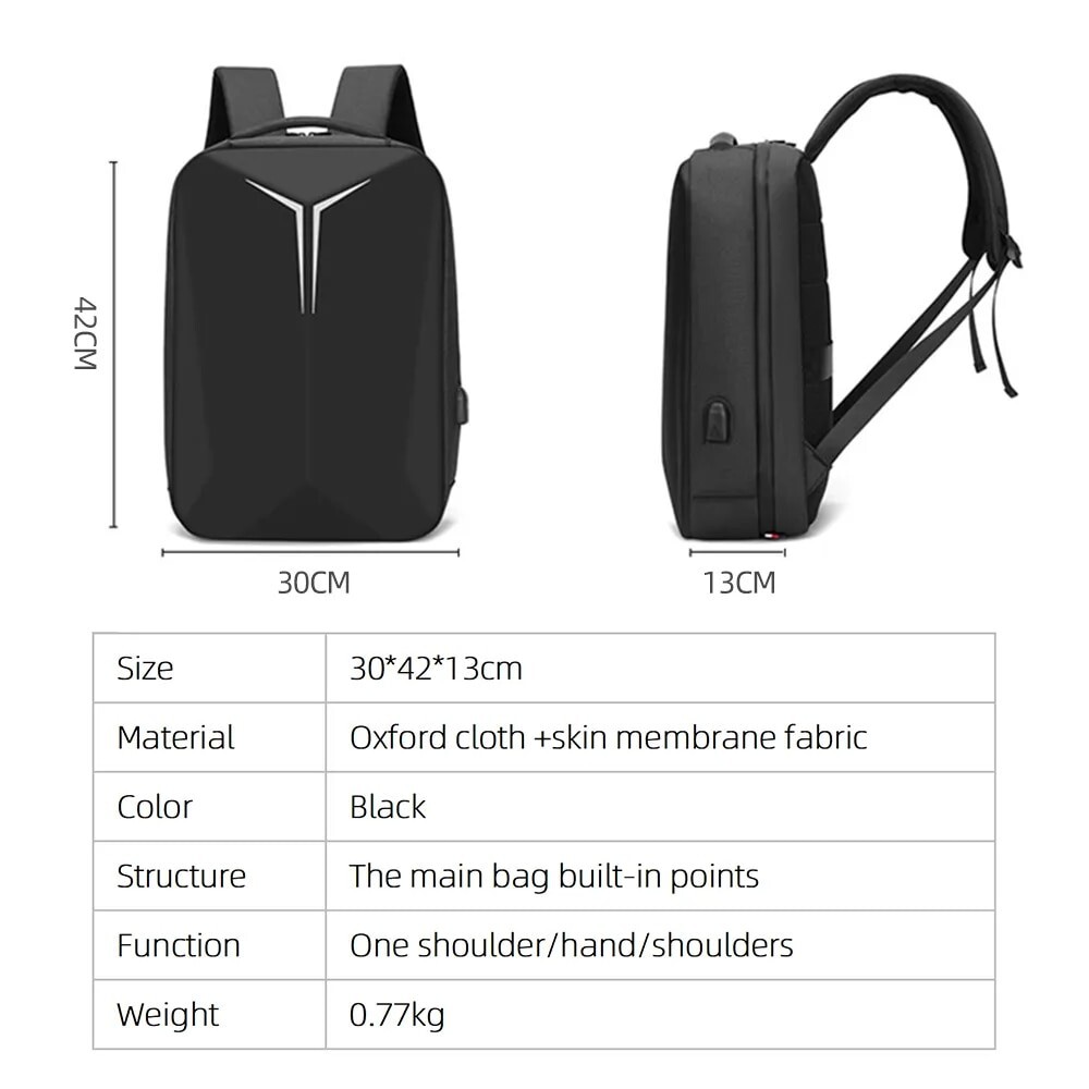 15.6 inch Laptop Backpack Waterproof Hard Shell Backpack