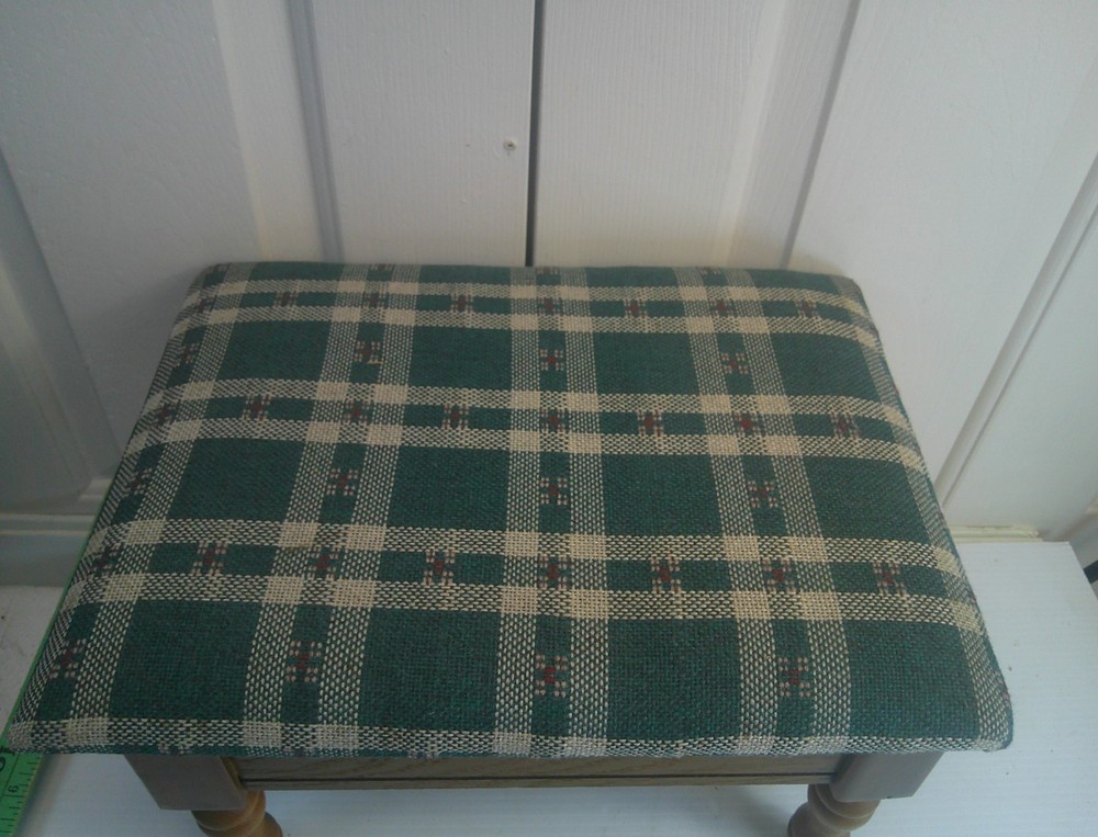 Retro small Foot Stool Ottoman Mid Century