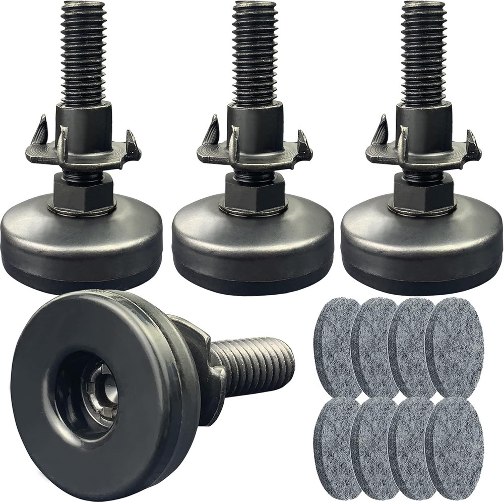 3/8" Threaded Leveling Feet Adjustable 3/8”-16 UNC Thread, 4 Sets
