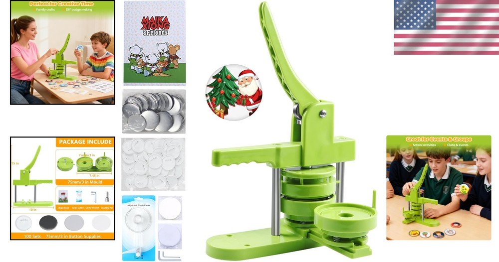 75mm Button Press Machine - Durable, User-Friendly & Perfect for DIY Projects!