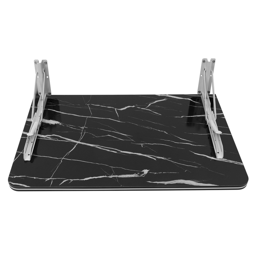 Modern Folding Wall Desk Wall-mounted Folding Table Foldable Table Black Indoor