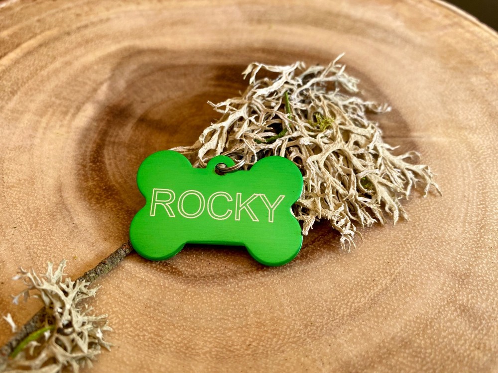 Custom Engraved Dog Tag Pet ID with split ring Personalized tag, CHARMS