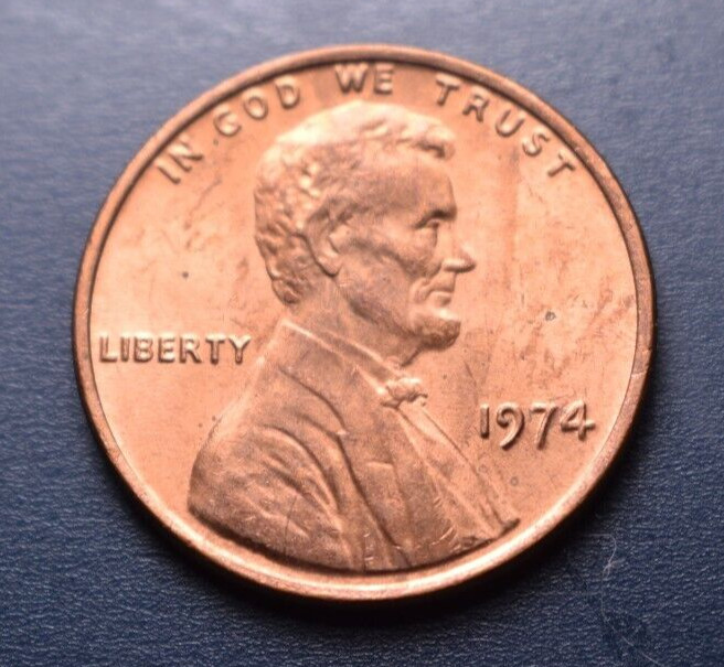 1974 P Lincoln Shield Cent (BU) Brilliant Uncirculated
