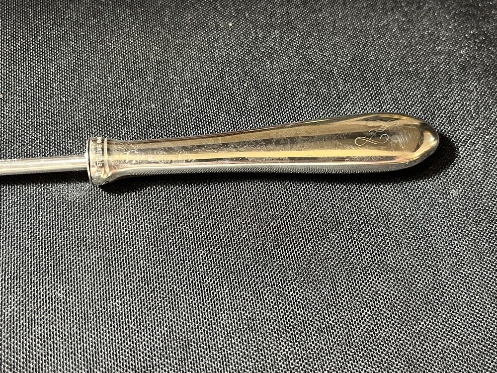 WEB Sterling Silver Candle Snuffer Monogrammed 36 Grams 10" Long. ML