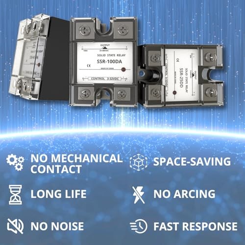 SSR-25Solid State Relay Module Input 3-32VDC to Output 24-480VAC DC to 25A DA