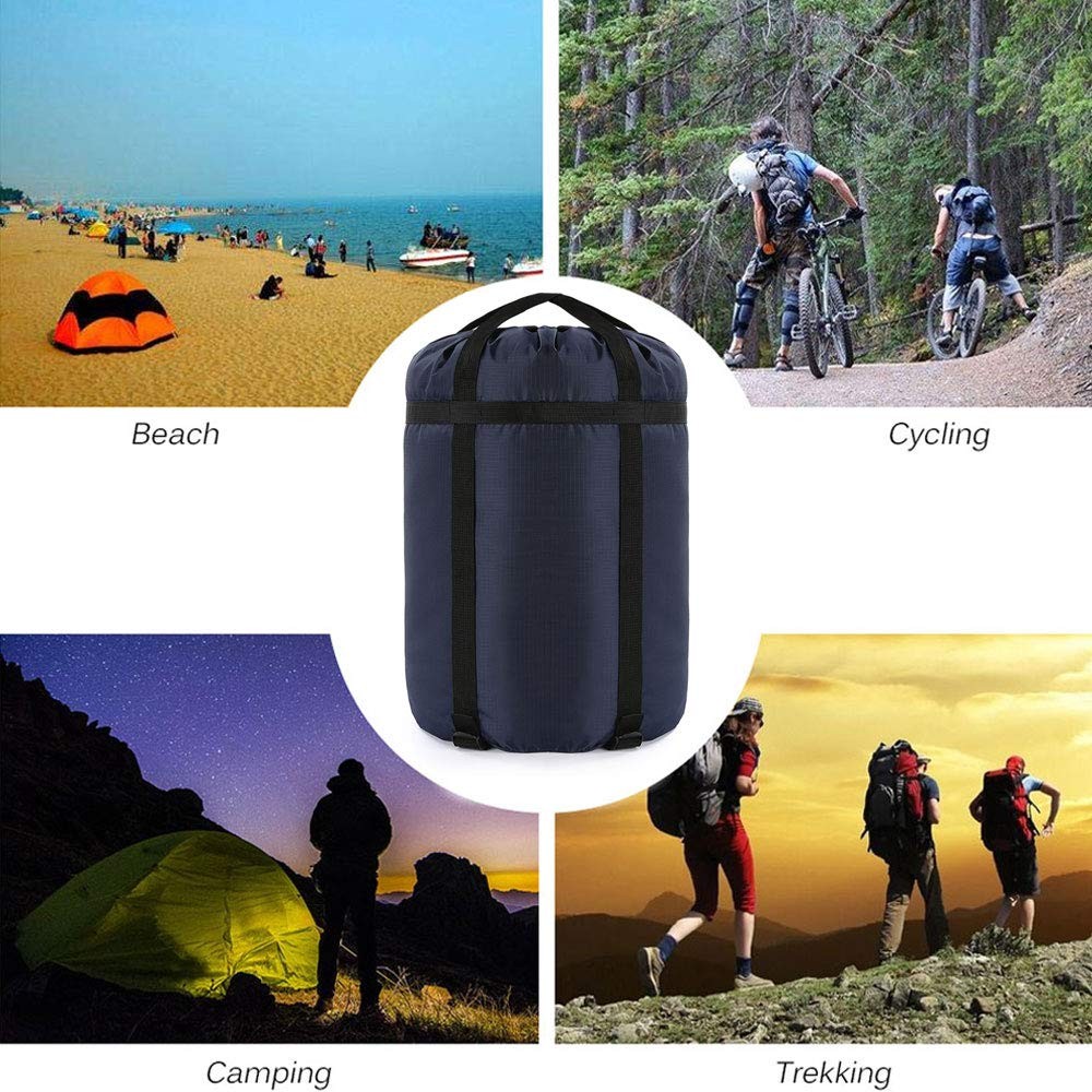 2x 24L Sleeping Bag Stuff Sack Black Compression Sack for Backpacking & Camping