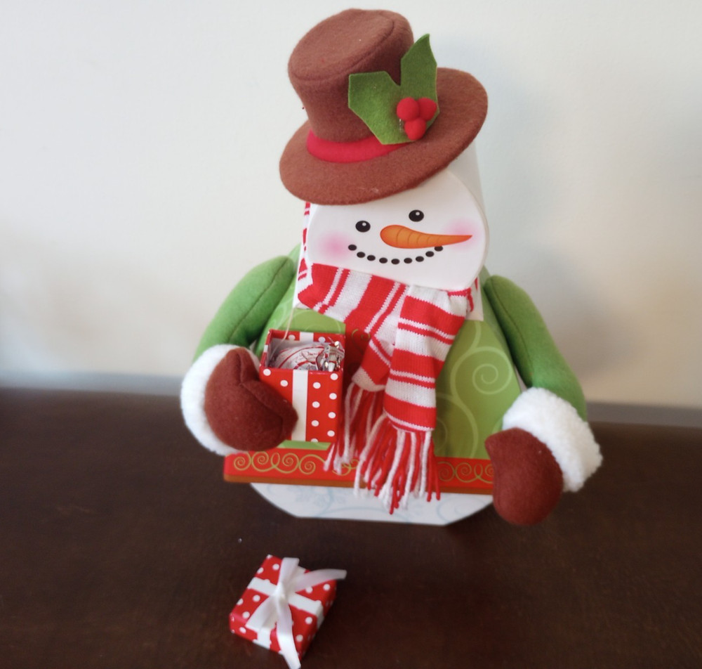 Vintage Harry & David Decorative Stackable 3 Tier Snowman Christmas Gift Box